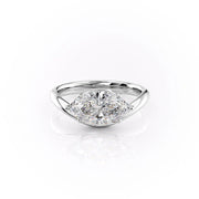 1.50 CT Marquise Cut Moissanite Engagement Ring Mapple Gems